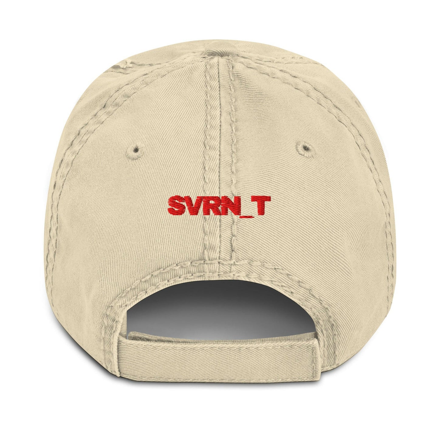 SATOSHI RED / Distressed Bitcoin Dad Hat - SVRN_T Hats - The Orange Habit