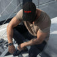 SATOSHI RED / Distressed Bitcoin Dad Hat - SVRN_T Hats - The Orange Habit