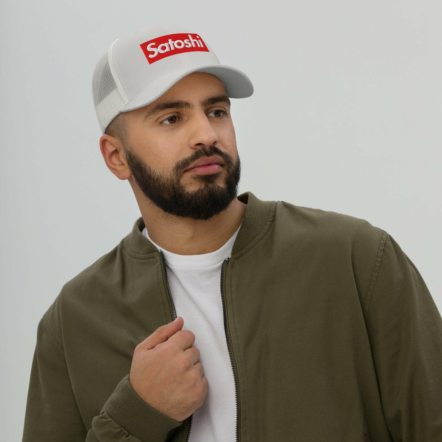 SATOSHI / Bitcoin Trucker Cap - SVRN_T Hats - The Orange Habit