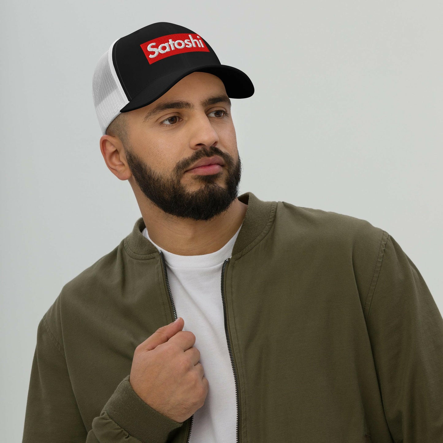 SATOSHI / Bitcoin Trucker Cap - SVRN_T Hats - The Orange Habit