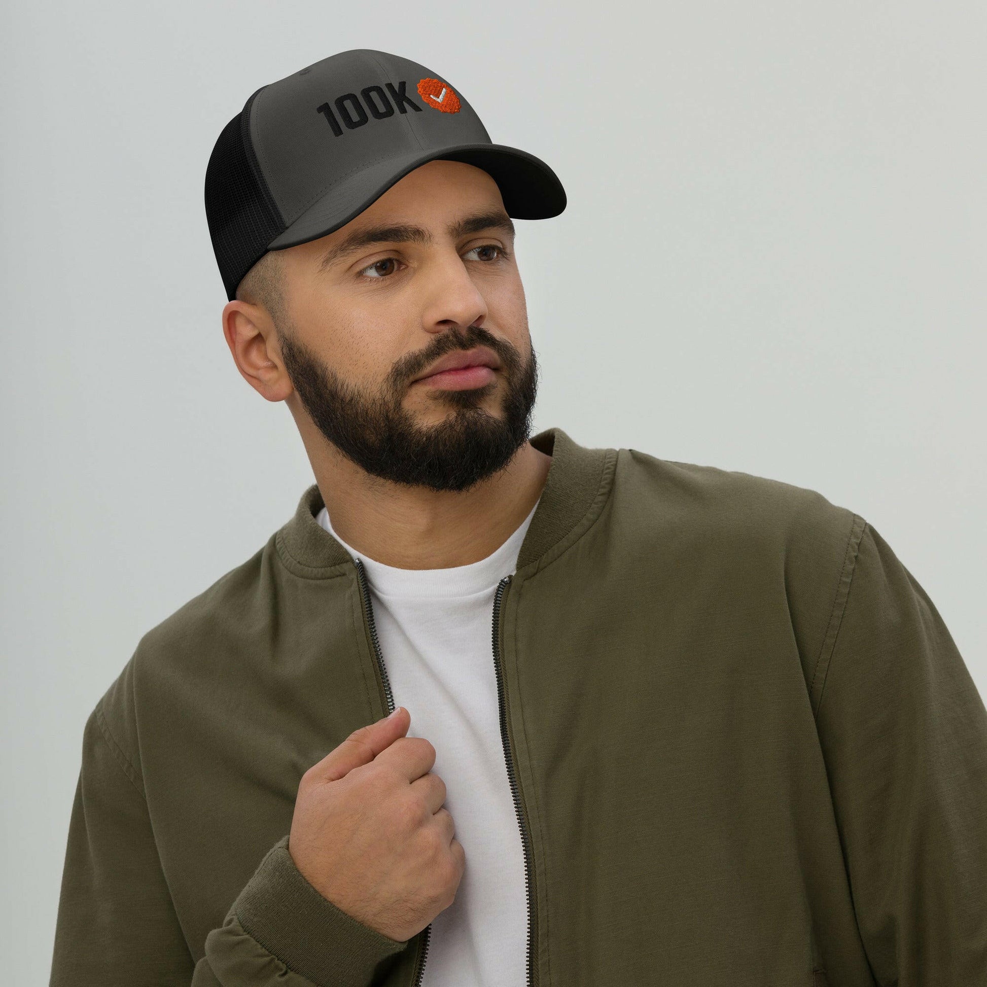 100K Verified / Bitcoin Trucker Cap - SVRN_T Hats - The Orange Habit