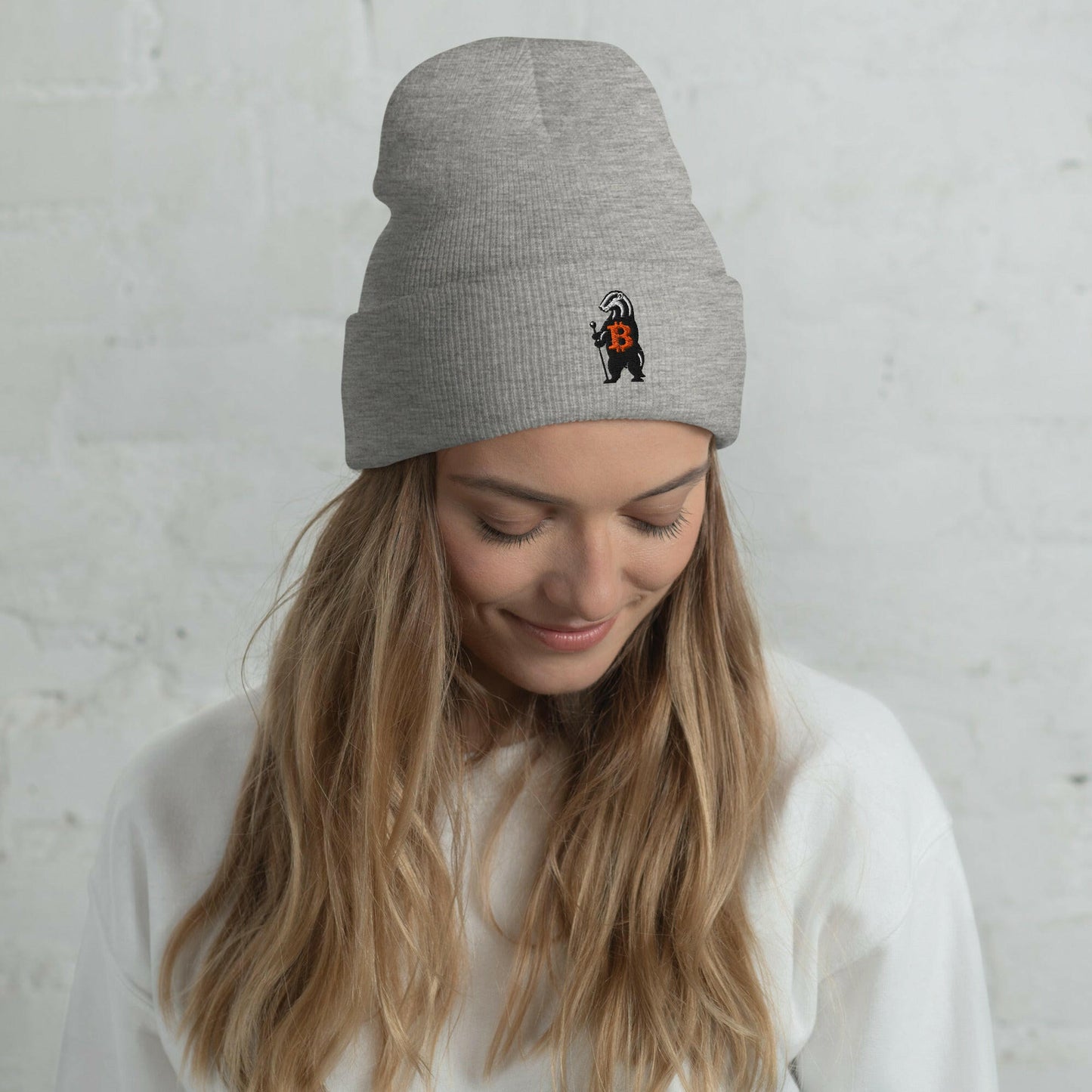 Honey Badger / Bitcoin Beanie - SVRN_T Hats - The Orange Habit