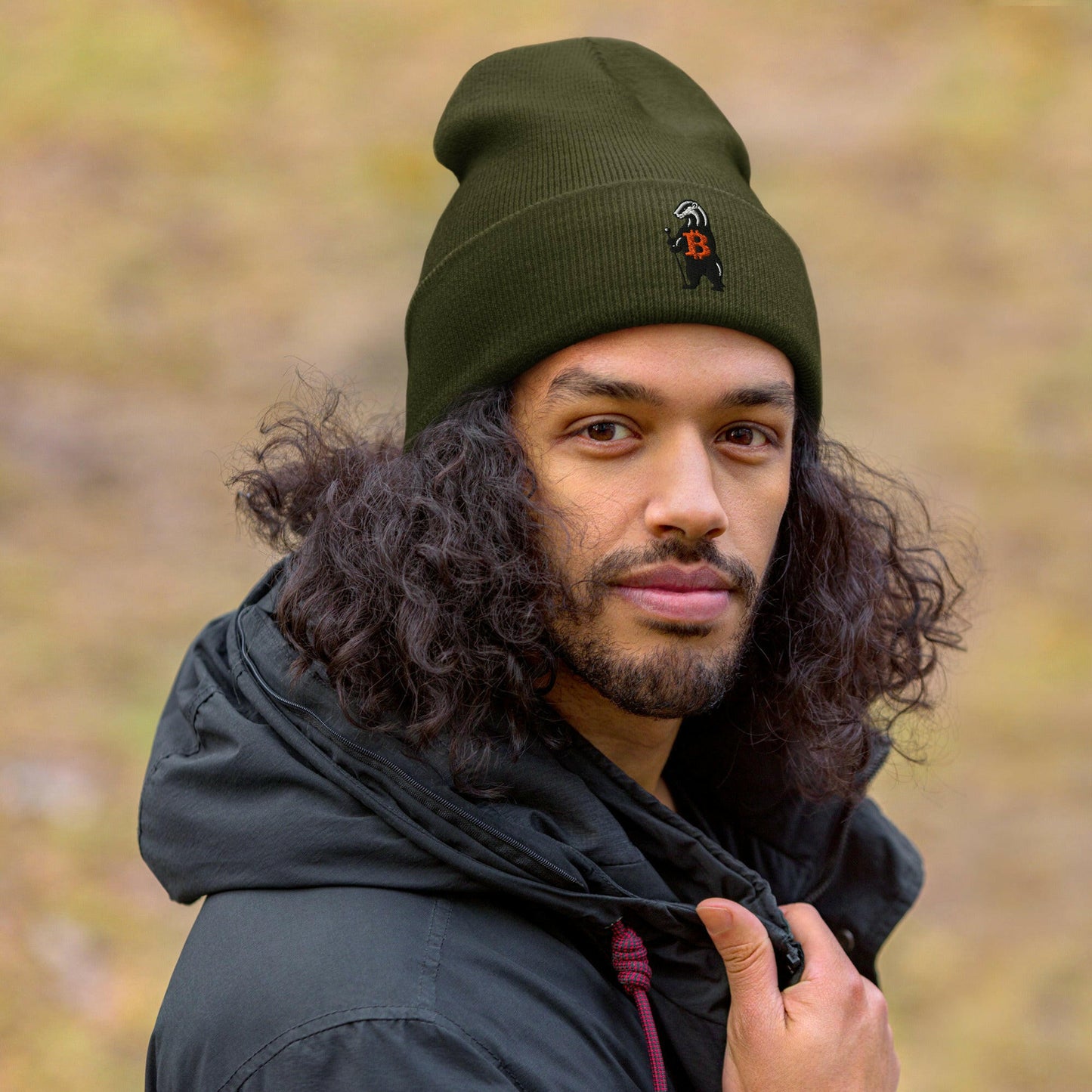 Honey Badger / Bitcoin Beanie - SVRN_T Hats - The Orange Habit