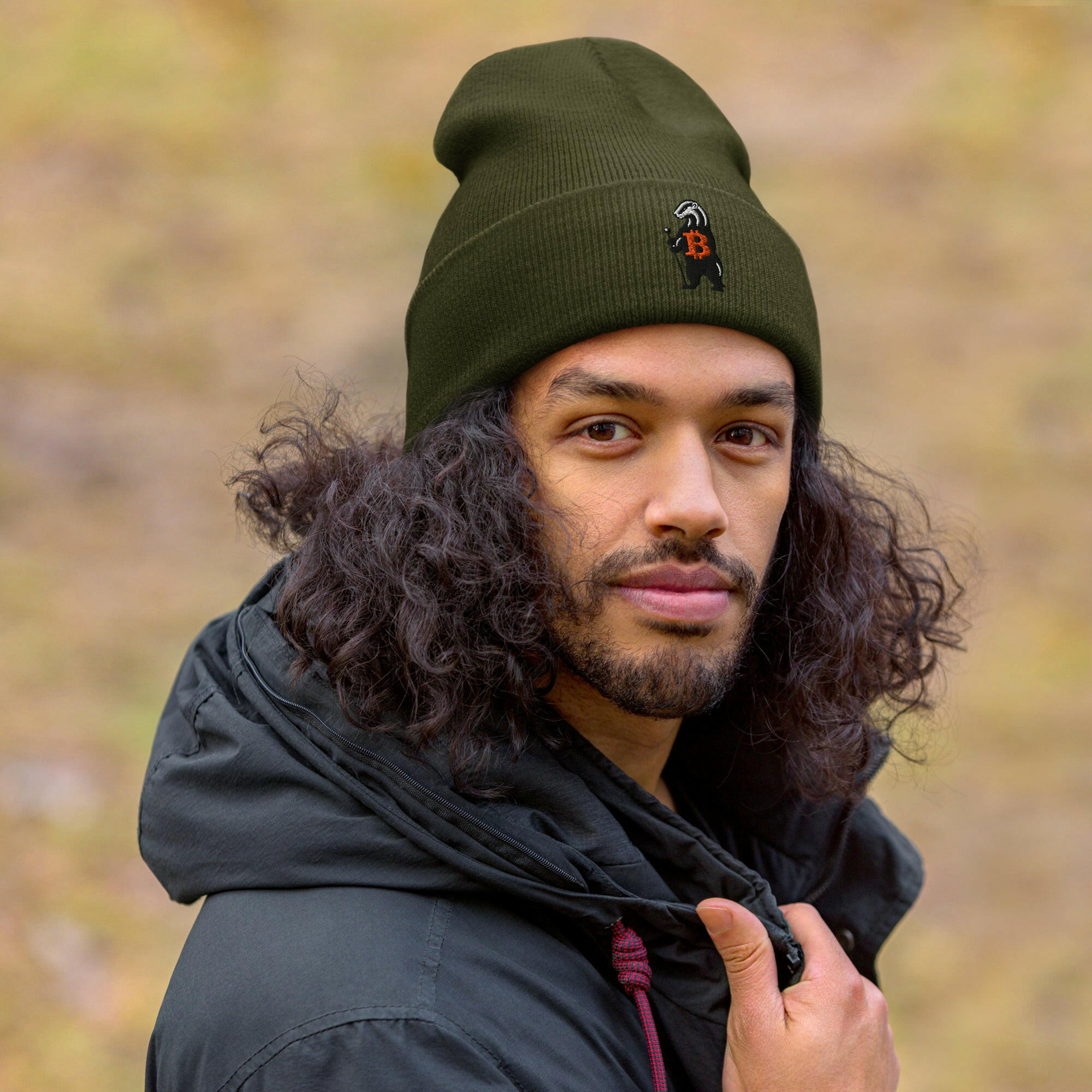 Honey Badger / Bitcoin Beanie - SVRN_T Hats - The Orange Habit