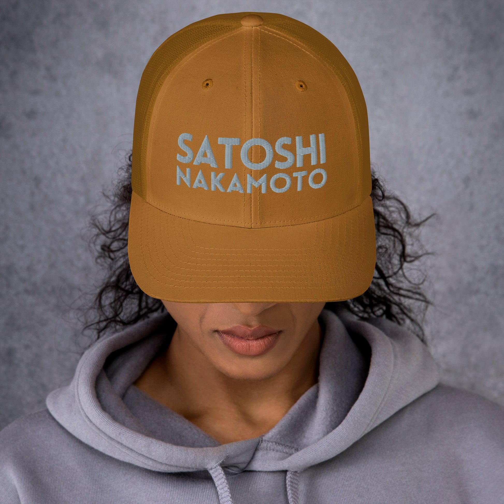 NAKAMOTO / Bitcoin Trucker Cap - SVRN_T Hats - The Orange Habit