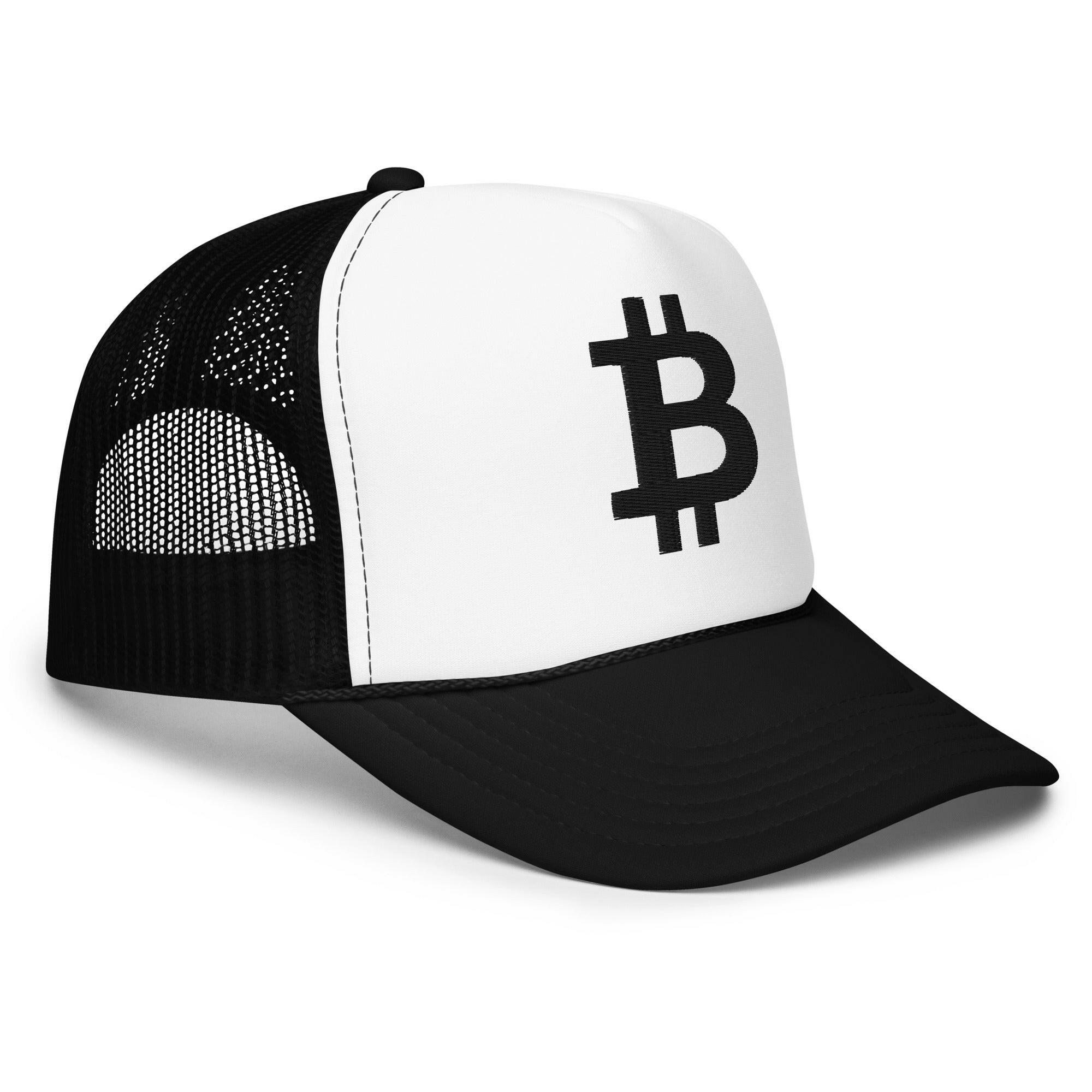 The B / Bitcoin Foam Trucker Hat - SVRN_T Hats - The Orange Habit