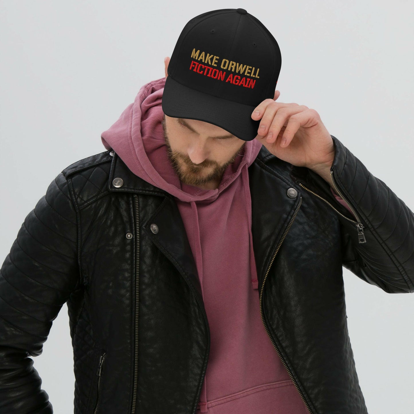 1984 / Fitted Bitcoin Hat - SVRN_T Hats - The Orange Habit