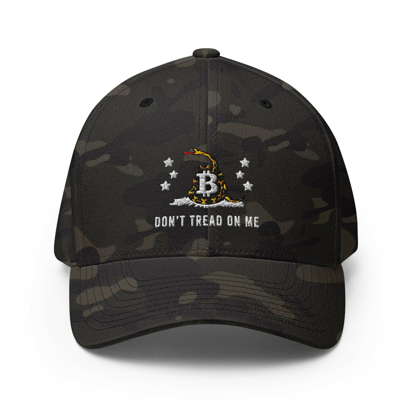 Don't Tread On Me / Fitted Bitcoin Hat - SVRN_T Hats - The Orange Habit