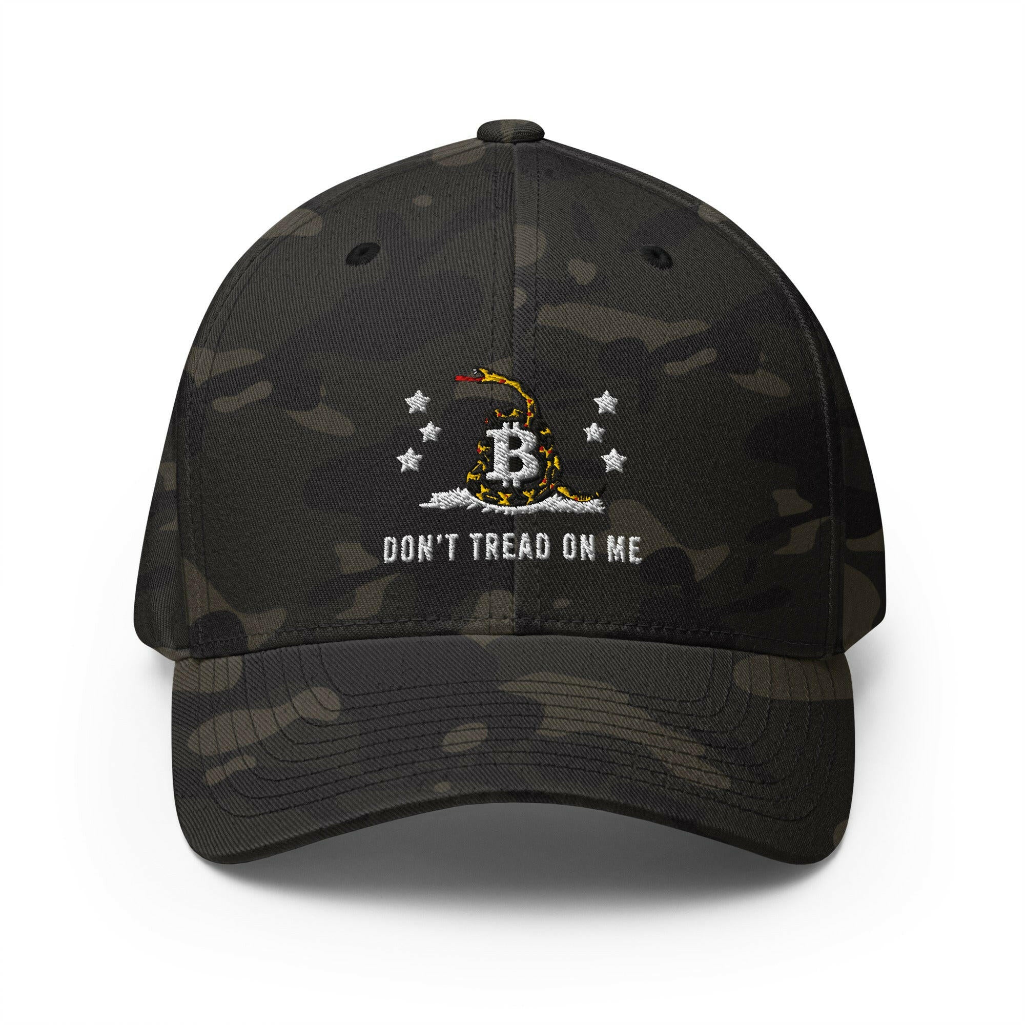 Don't Tread On Me / Fitted Bitcoin Hat - SVRN_T Hats - The Orange Habit