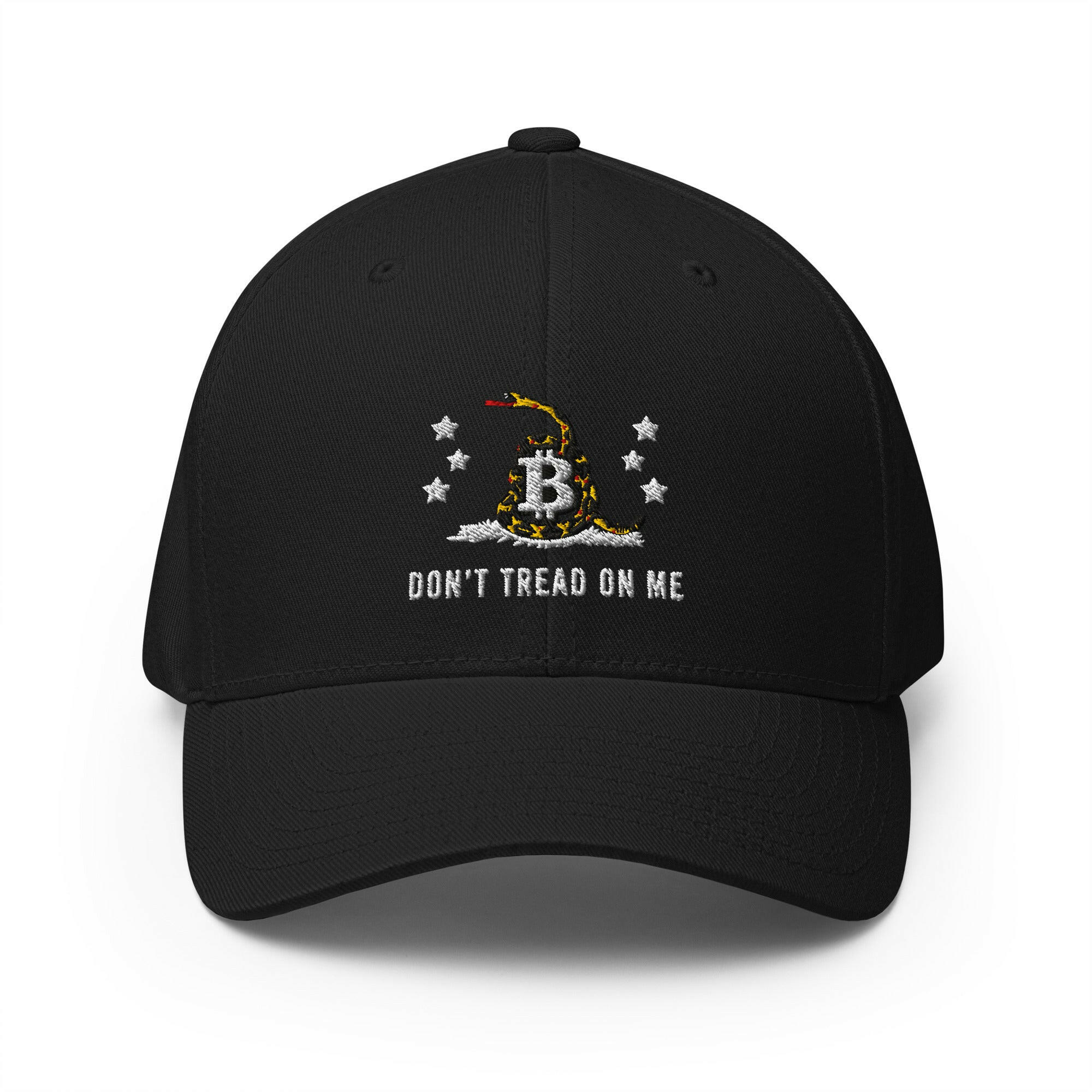 Don't Tread On Me / Fitted Bitcoin Hat - SVRN_T Hats - The Orange Habit