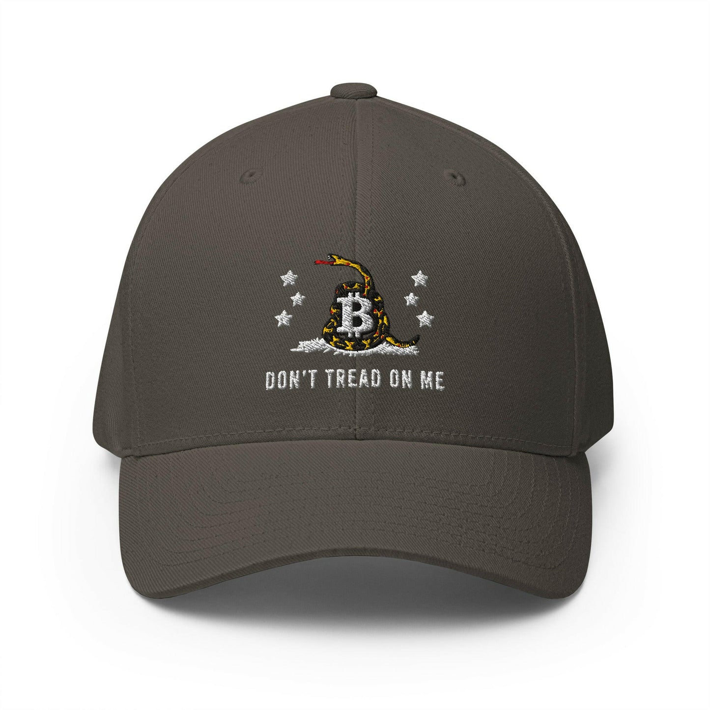 Don't Tread On Me / Fitted Bitcoin Hat - SVRN_T Hats - The Orange Habit