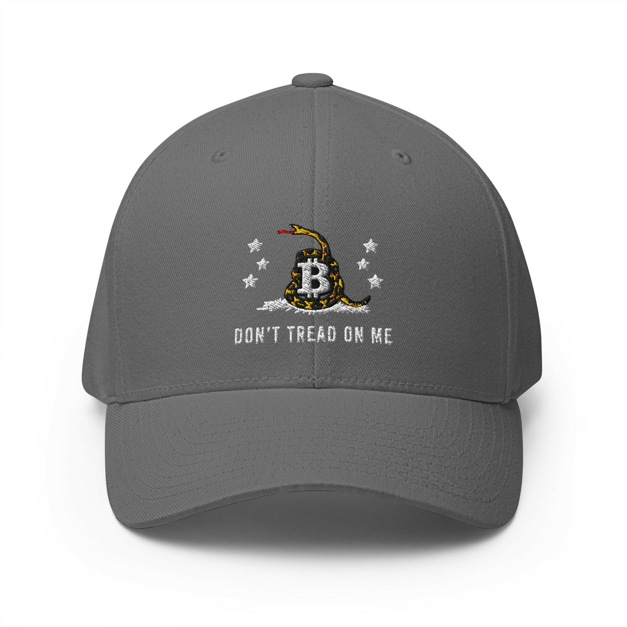 Don't Tread On Me / Fitted Bitcoin Hat - SVRN_T Hats - The Orange Habit