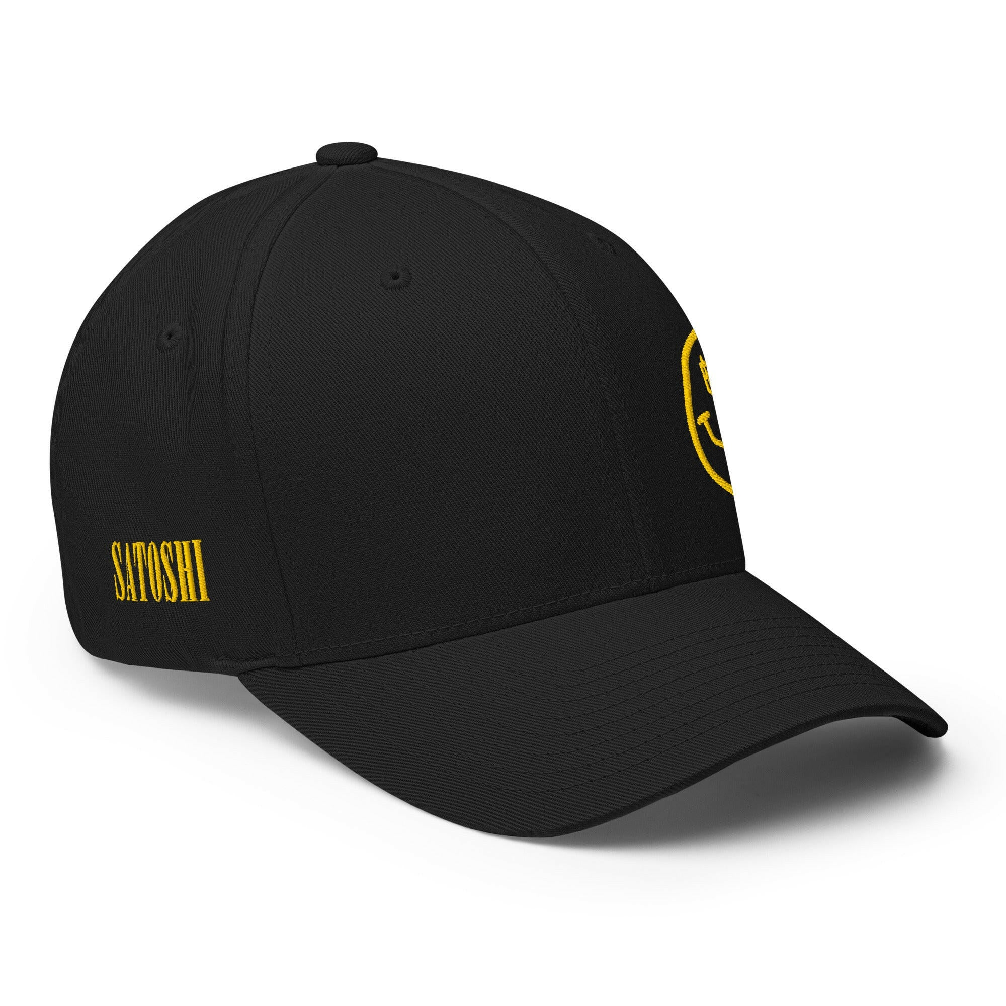 SATOSHI SMILES / Fitted Bitcoin Hat - SVRN_T Hats - The Orange Habit