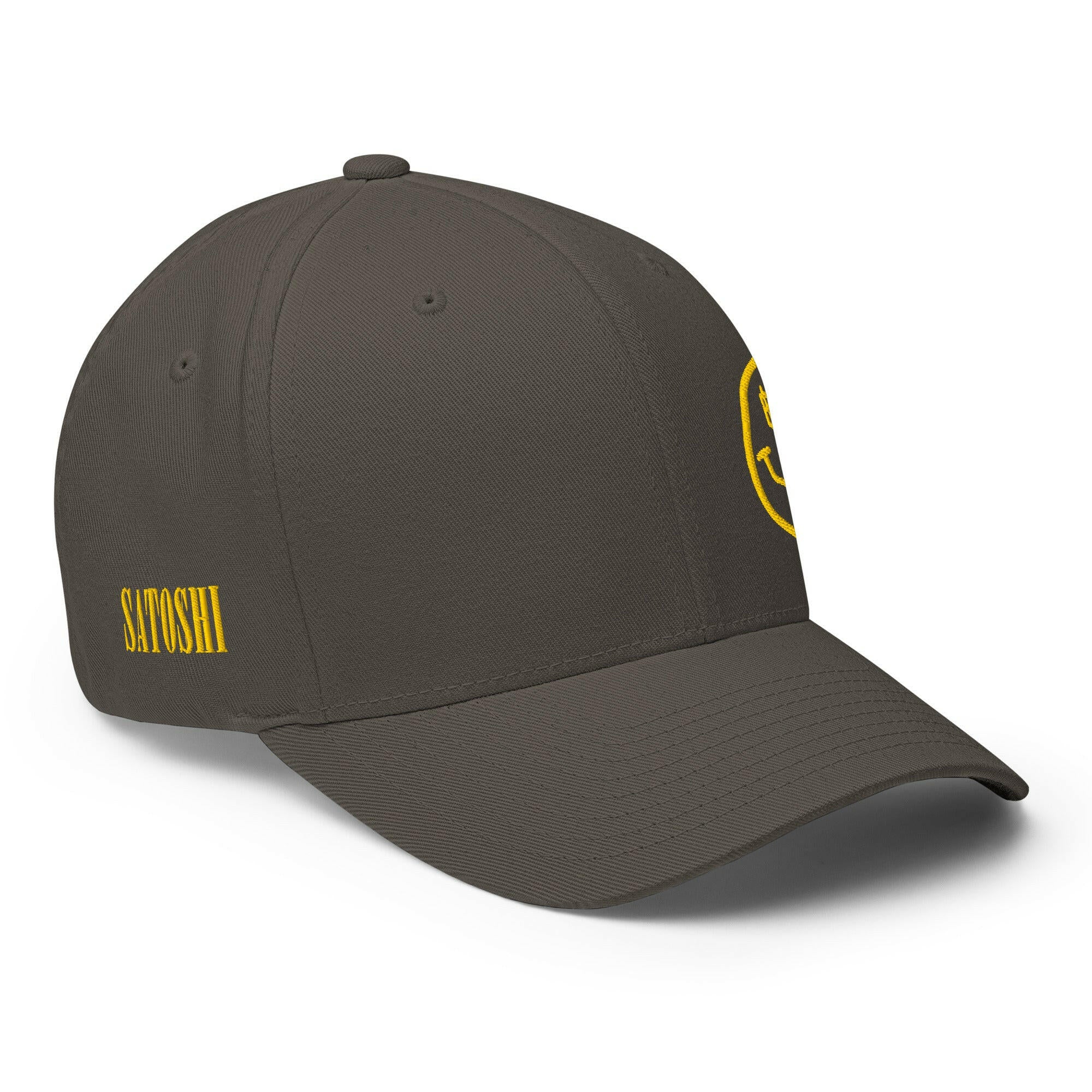 SATOSHI SMILES / Fitted Bitcoin Hat - SVRN_T Hats - The Orange Habit