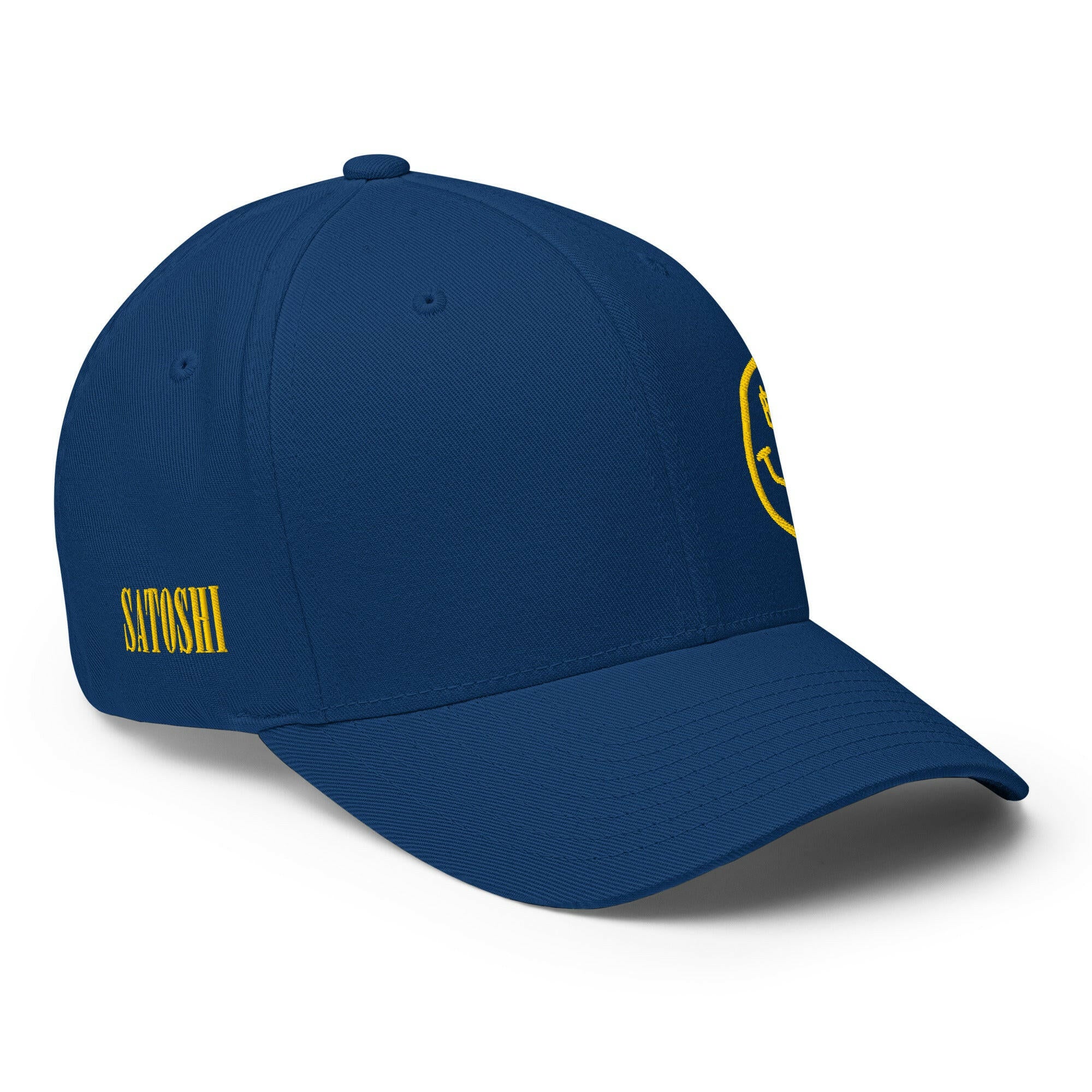 SATOSHI SMILES / Fitted Bitcoin Hat - SVRN_T Hats - The Orange Habit