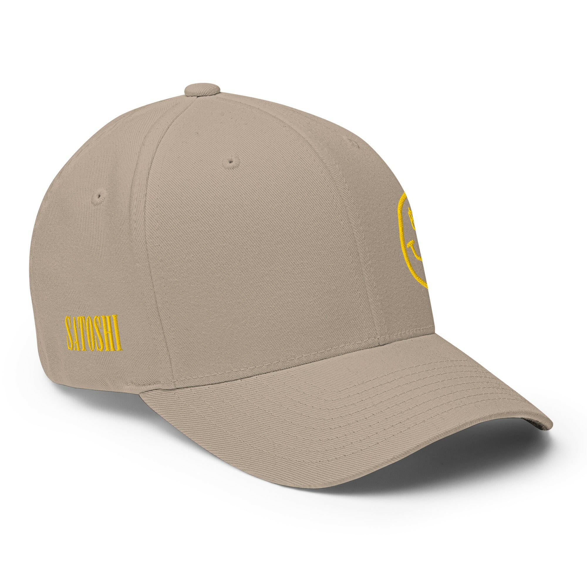 SATOSHI SMILES / Fitted Bitcoin Hat - SVRN_T Hats - The Orange Habit