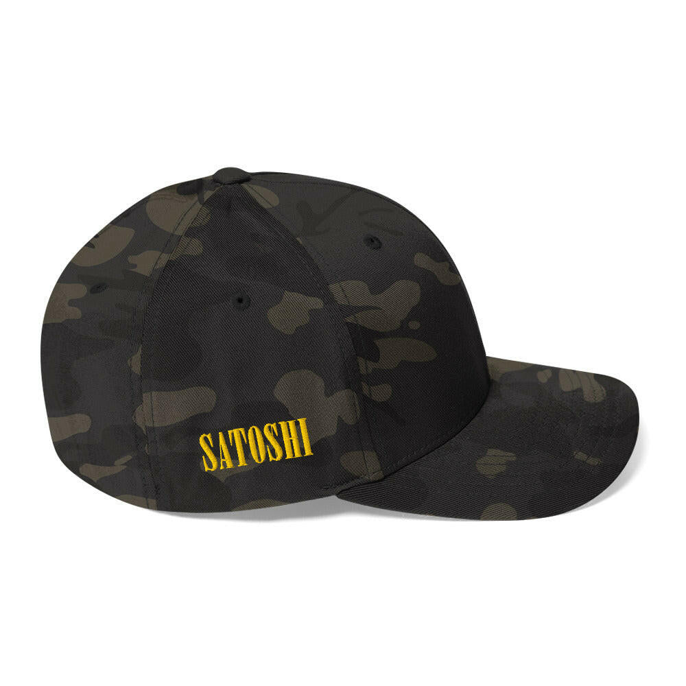 SATOSHI SMILES / Fitted Bitcoin Hat - SVRN_T Hats - The Orange Habit