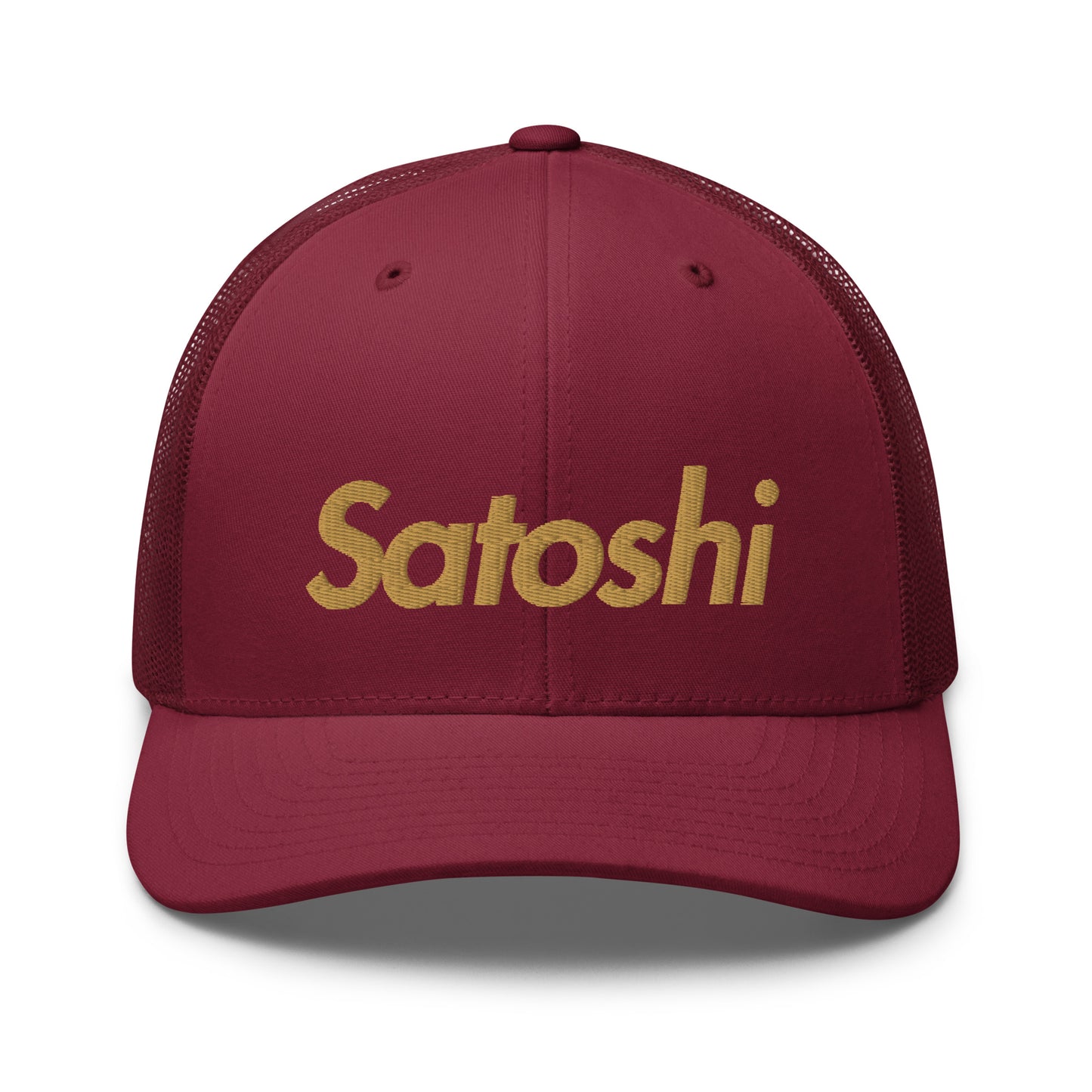 SATOSHI / Bitcoin Trucker Cap (Gold) - SVRN_T Hats - The Orange Habit