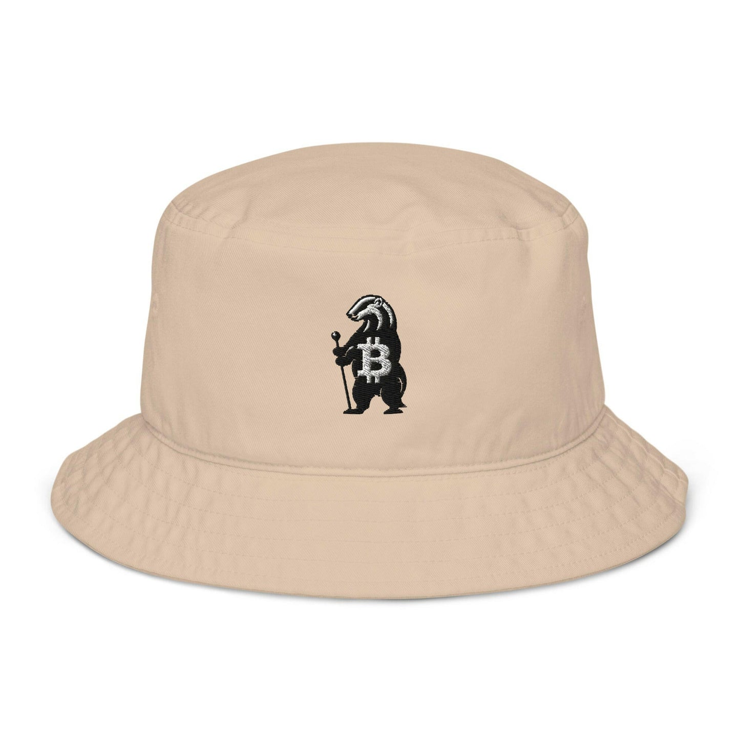HONEY BADGER / Organic Bitcoin Bucket Hat - SVRN_T Hats - The Orange Habit