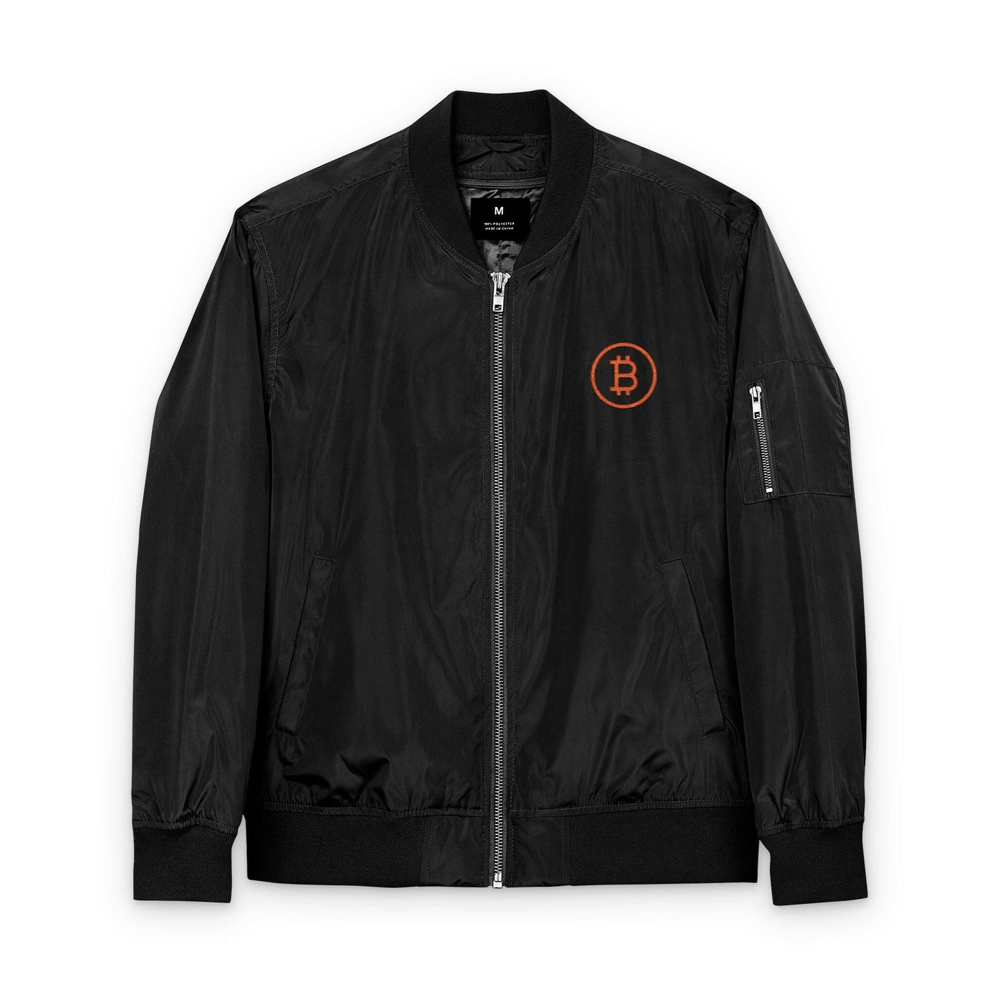 Branded / Embroidered Bomber Jacket - SVRN_T - The Orange Habit