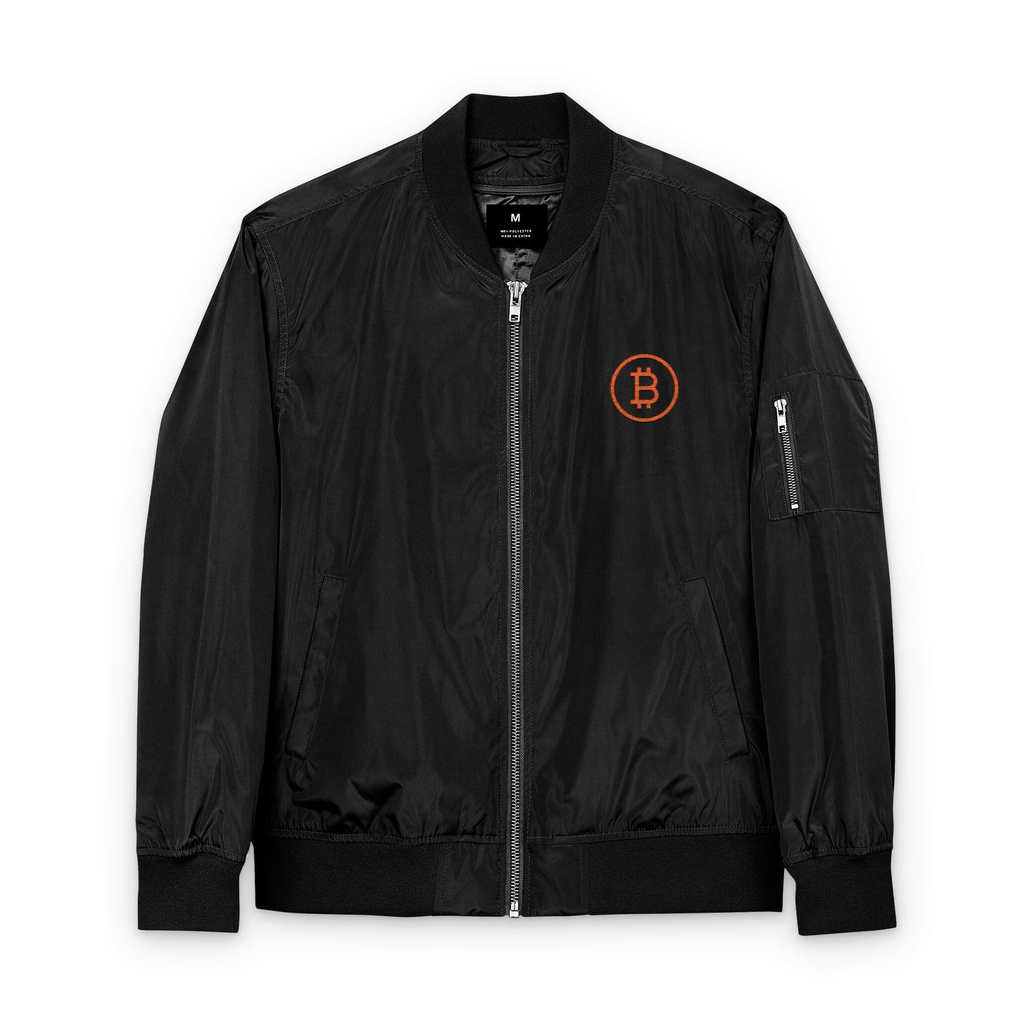 Branded / Embroidered Bomber Jacket - SVRN_T - The Orange Habit