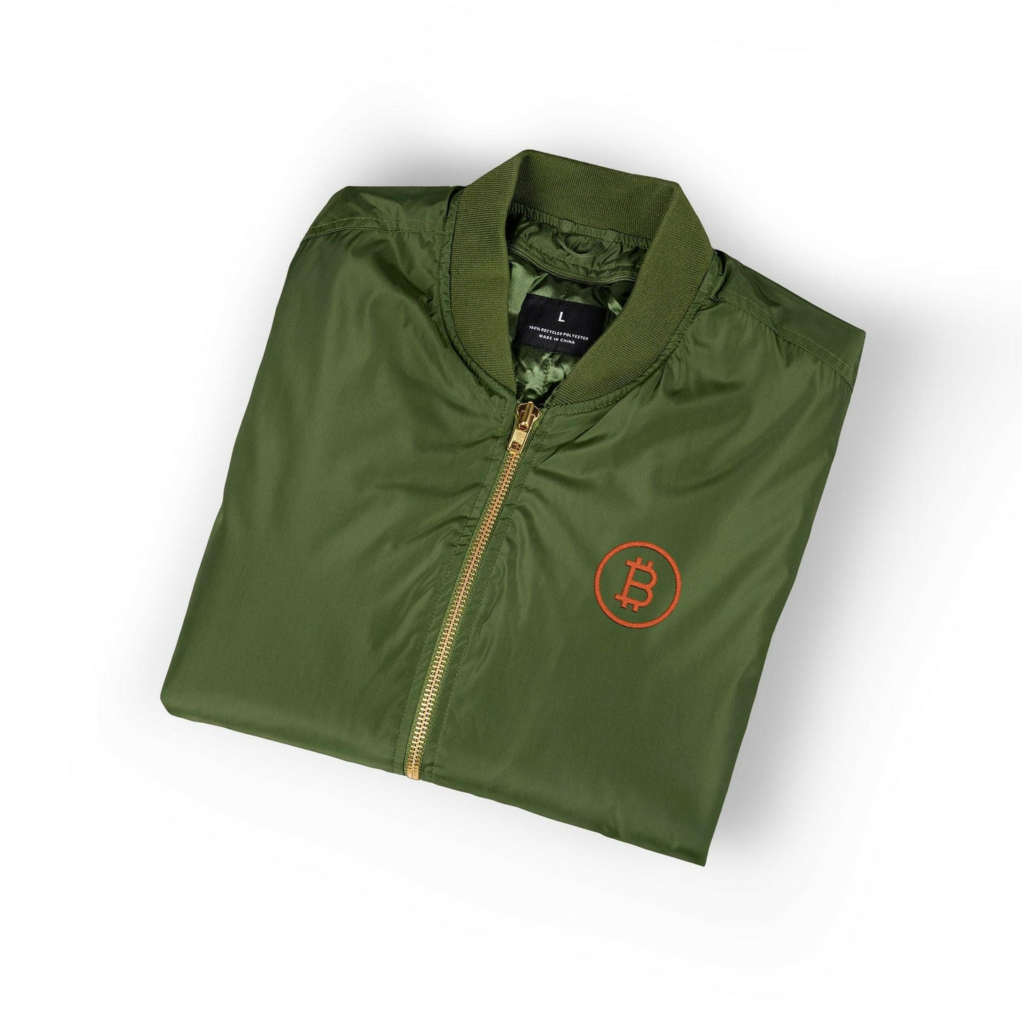 Branded / Embroidered Bomber Jacket - SVRN_T - The Orange Habit