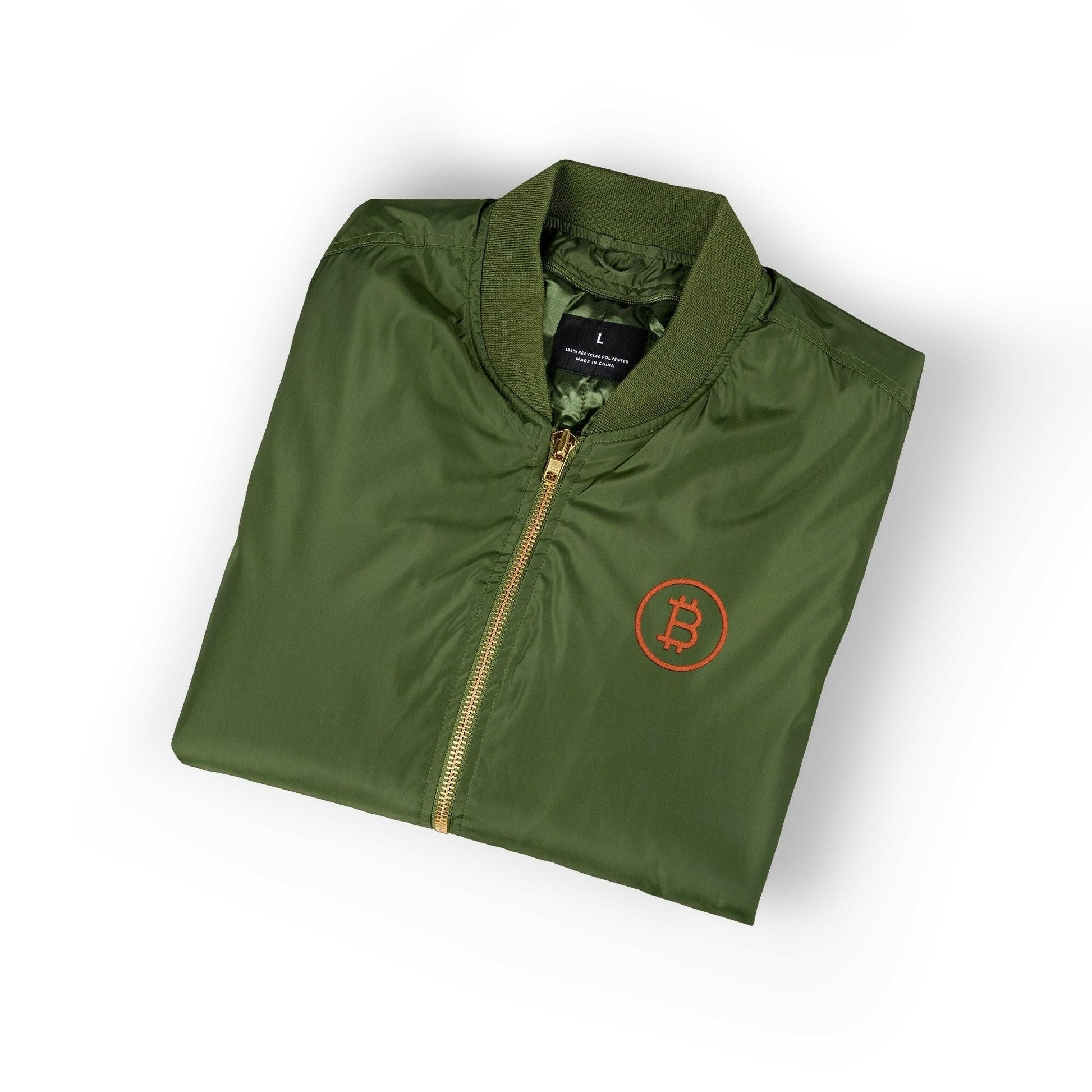 Branded / Embroidered Bomber Jacket - SVRN_T - The Orange Habit