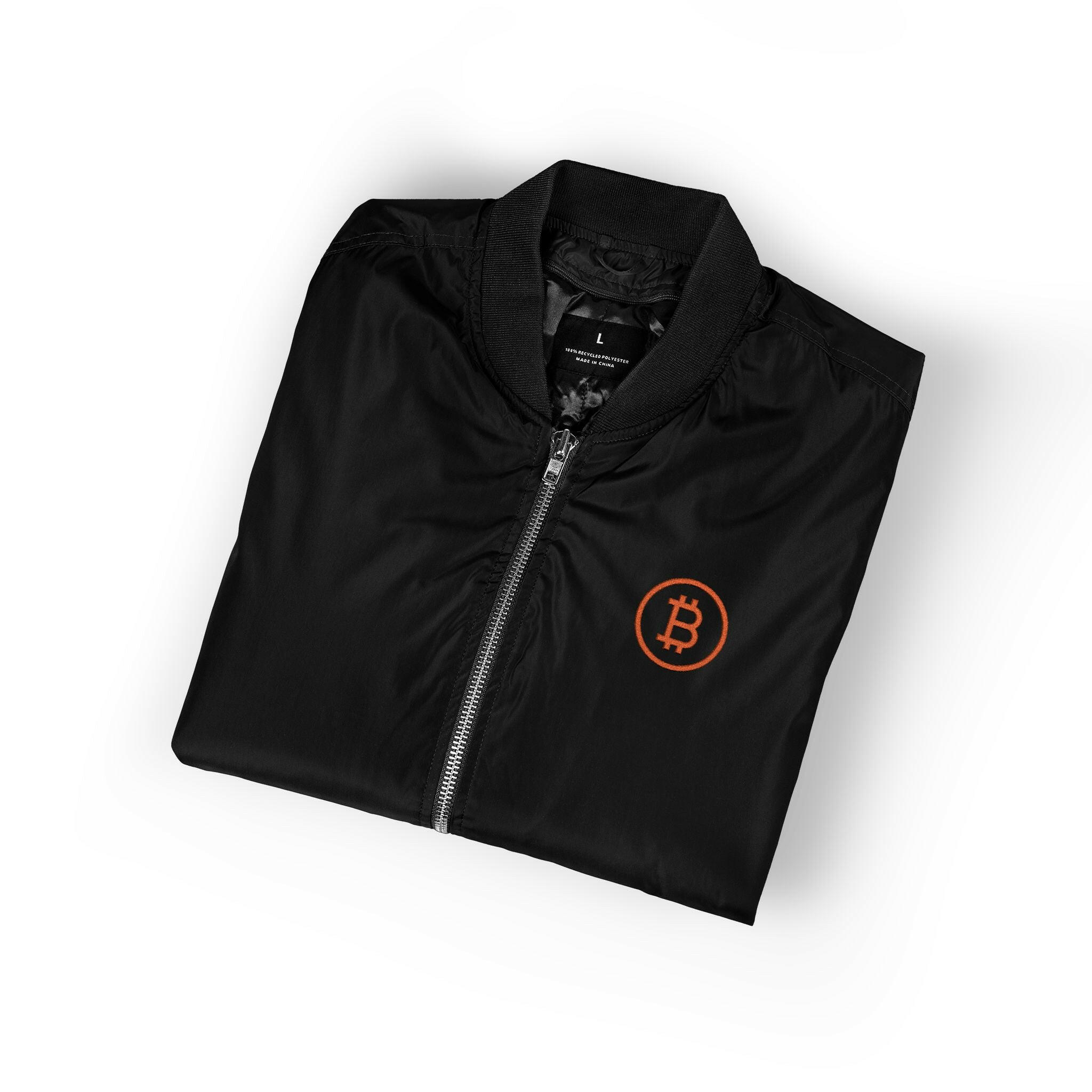 Branded / Embroidered Bomber Jacket - SVRN_T - The Orange Habit