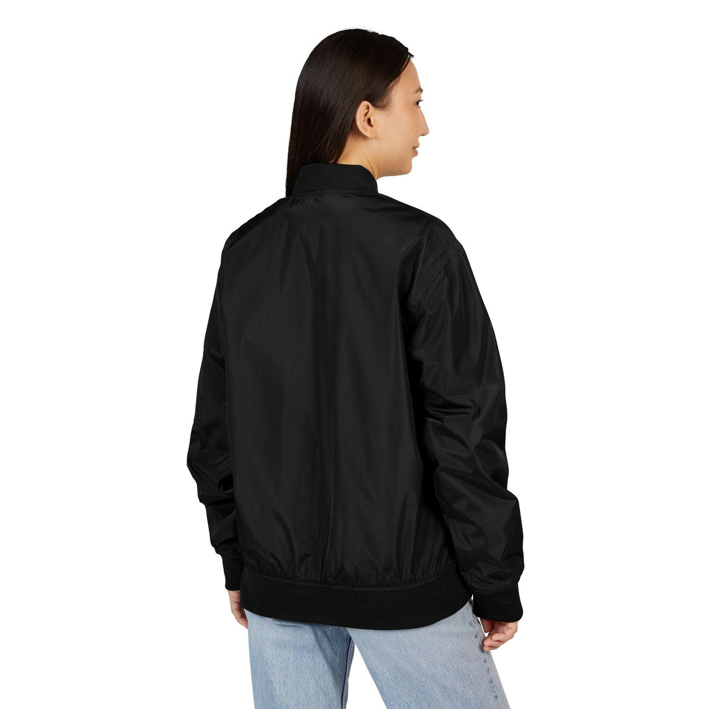 Branded / Embroidered Bomber Jacket - SVRN_T - The Orange Habit