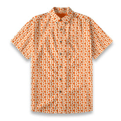 The B / Mens Cotton Slub Bitcoin Shirt - Orange - SVRN_T - The Orange Habit
