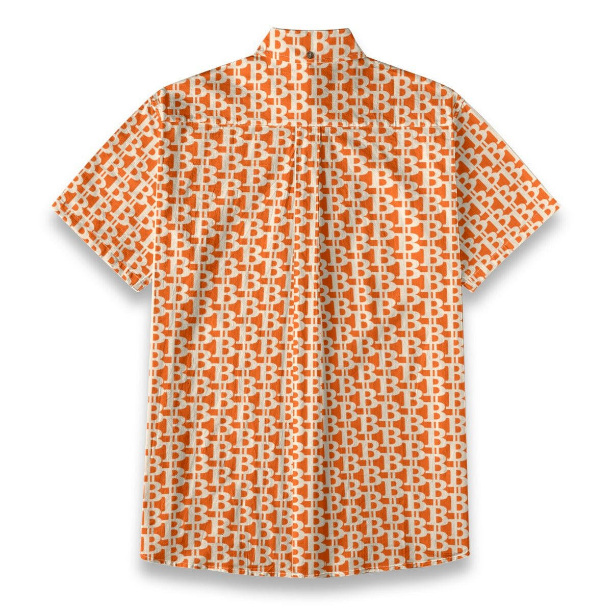 The B / Mens Cotton Slub Bitcoin Shirt - Orange - SVRN_T - The Orange Habit