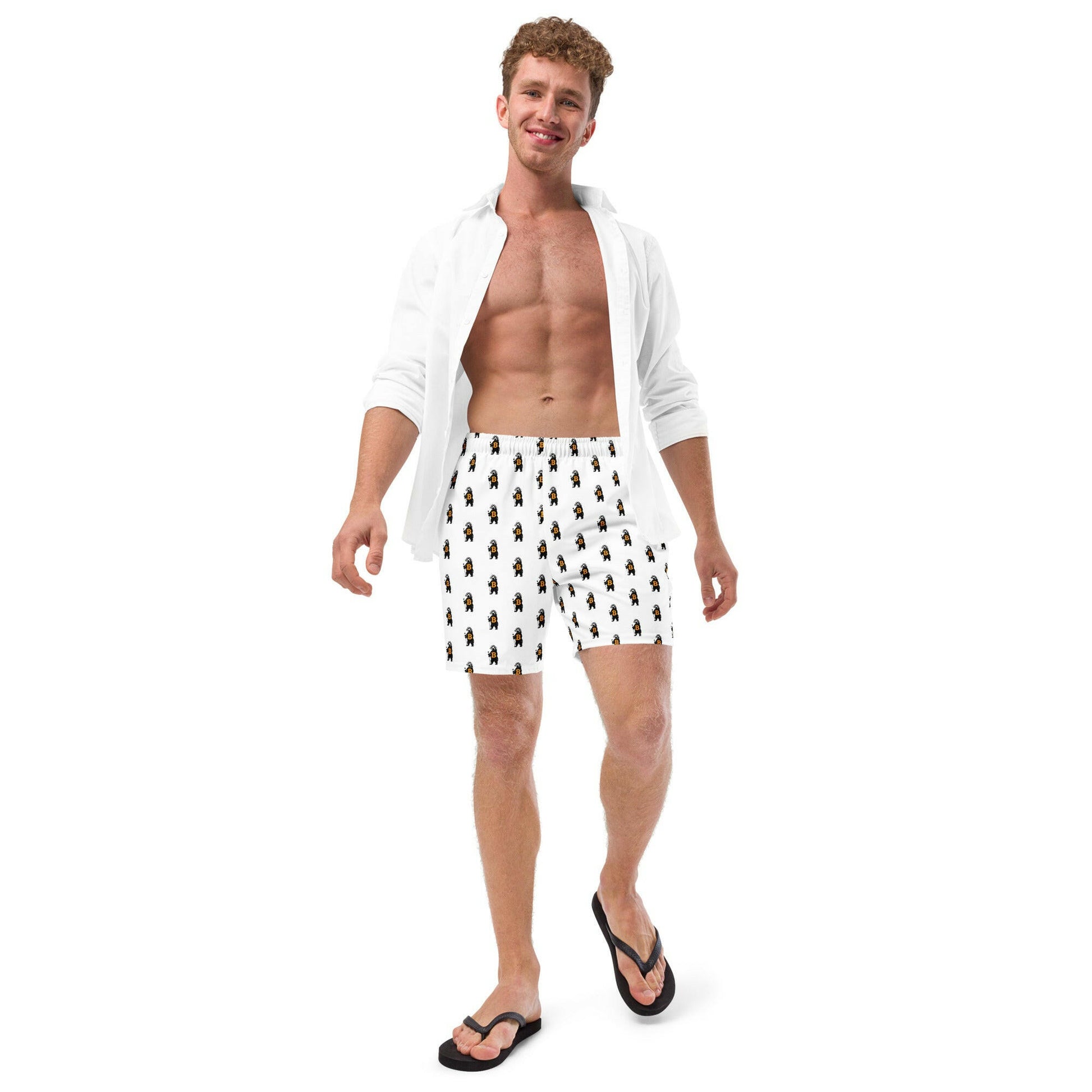 Bitcoin Swim Trunks / HONEY BADGER - SVRN_T - The Orange Habit