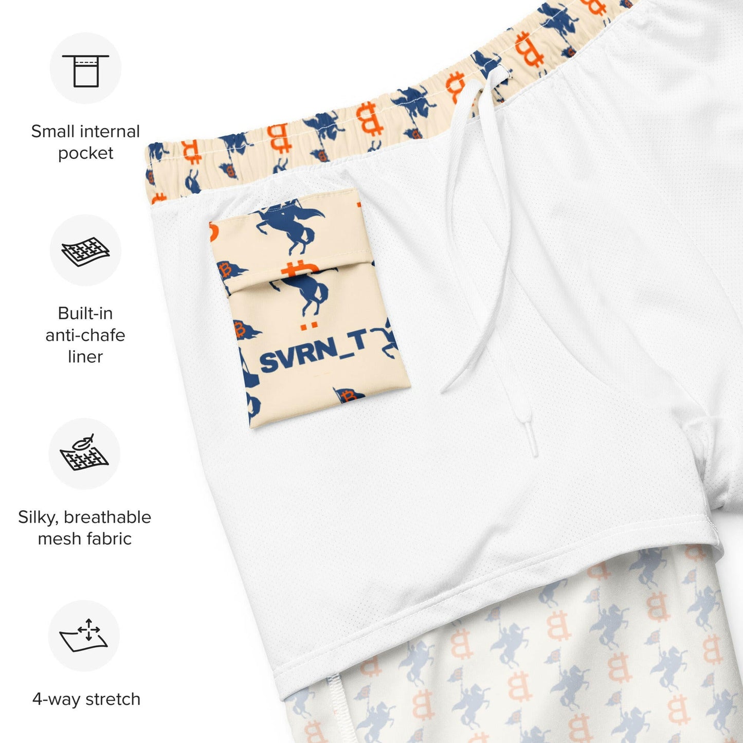 SOFT REVOLUTION / Bitcoin Swim Trunks - SVRN_T - The Orange Habit