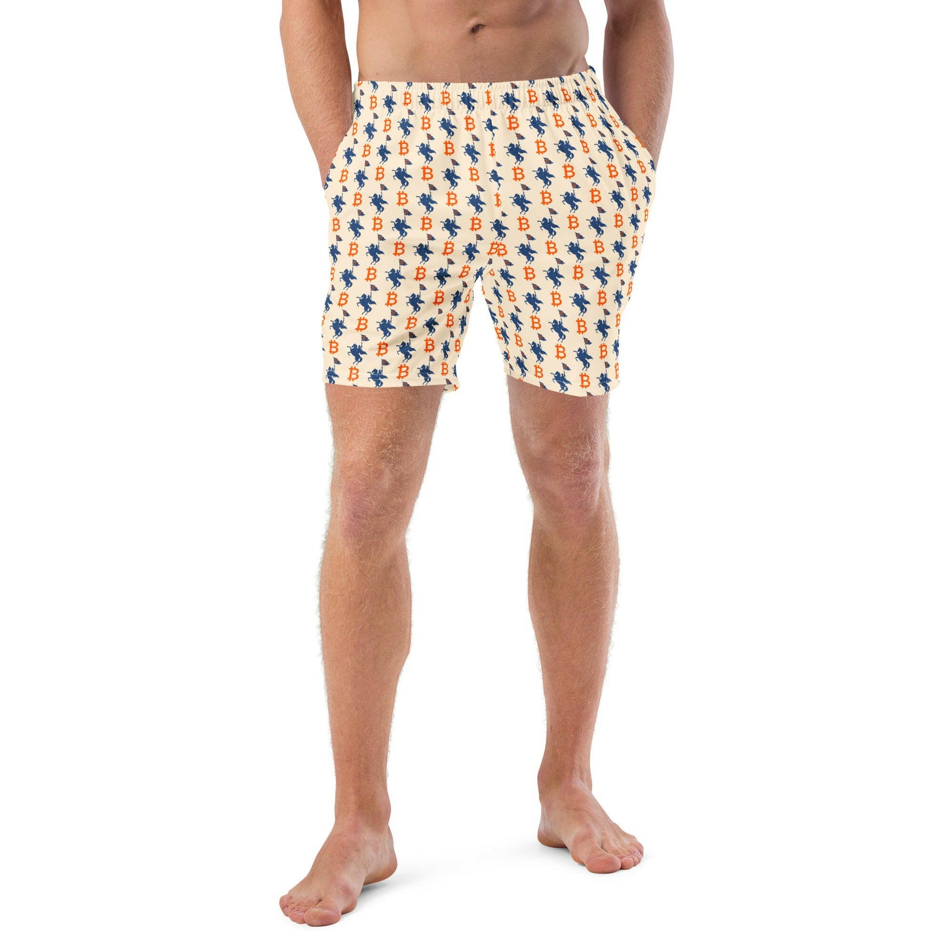 SOFT REVOLUTION / Bitcoin Swim Trunks - SVRN_T - The Orange Habit