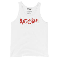 Satoshi Red / Men's Bitcoin Tank Top - SVRN_T - The Orange Habit