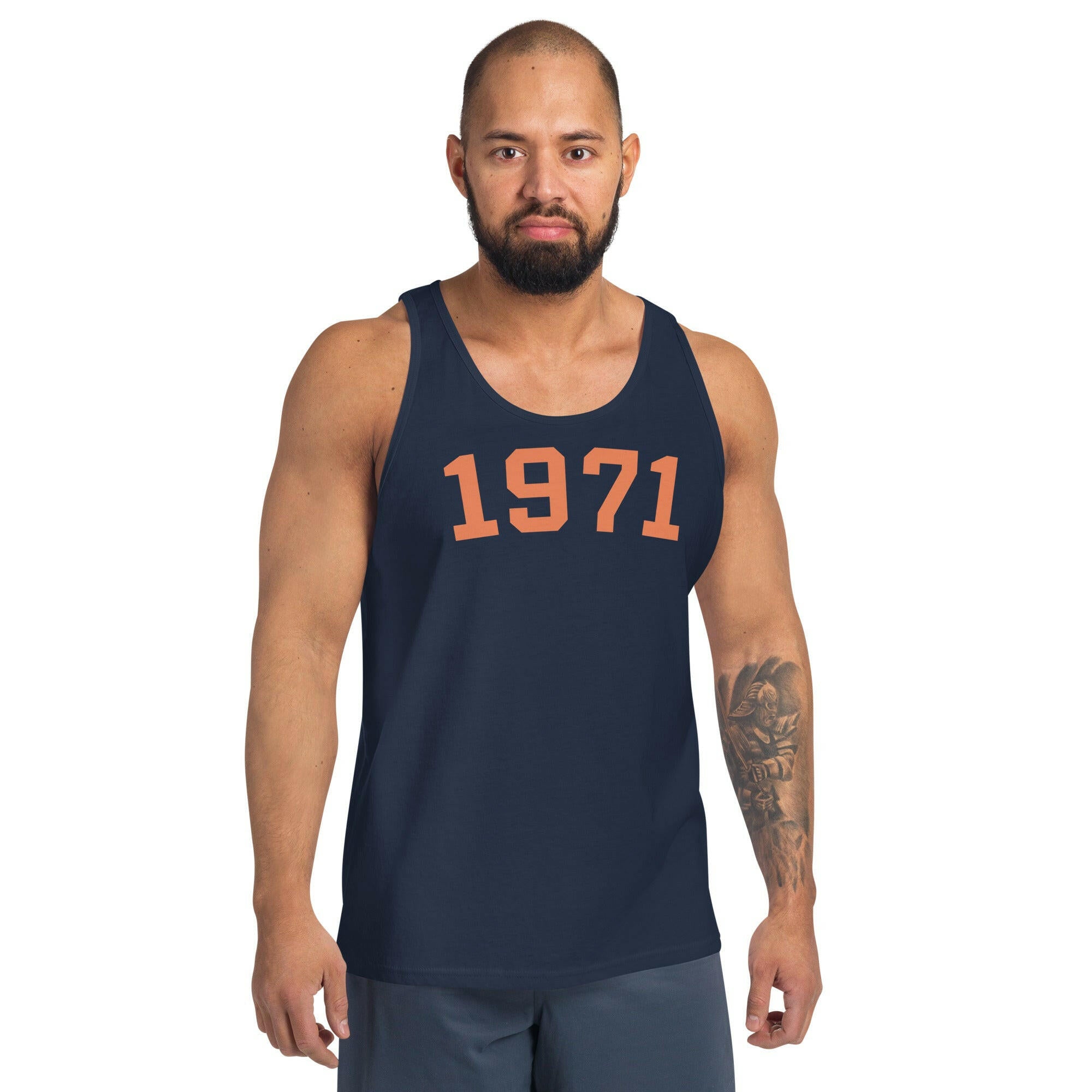 1971 / Men's Bitcoin Tank Top - SVRN_T - The Orange Habit