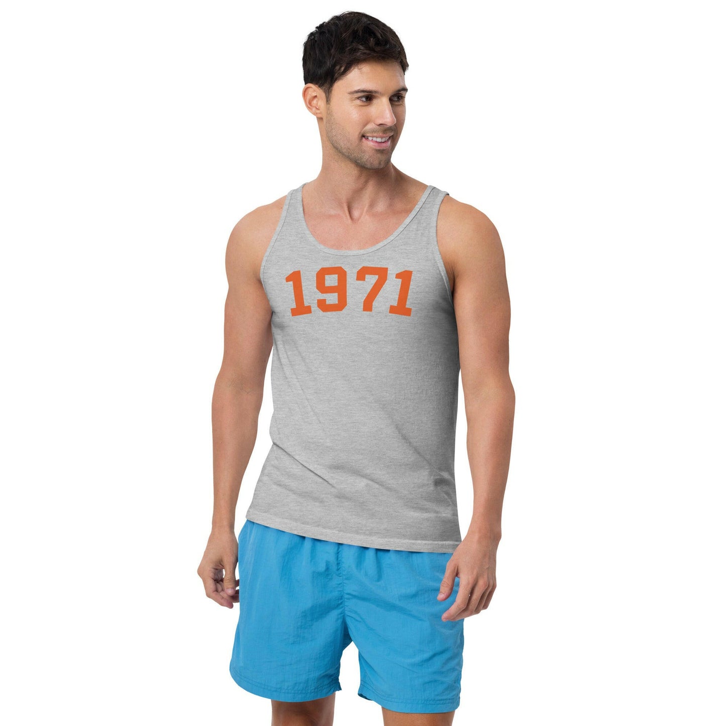 1971 / Men's Bitcoin Tank Top - SVRN_T - The Orange Habit