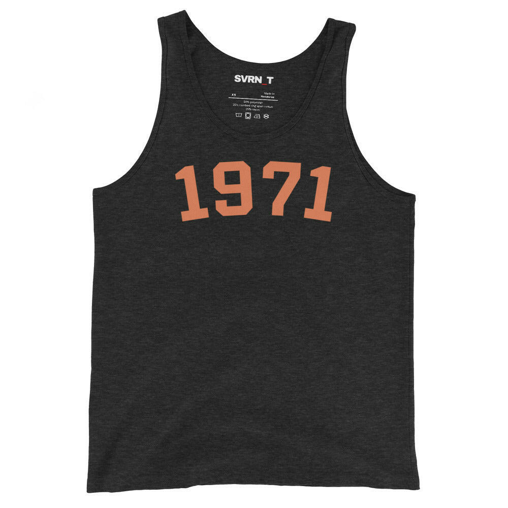 1971 / Men's Bitcoin Tank Top - SVRN_T - The Orange Habit