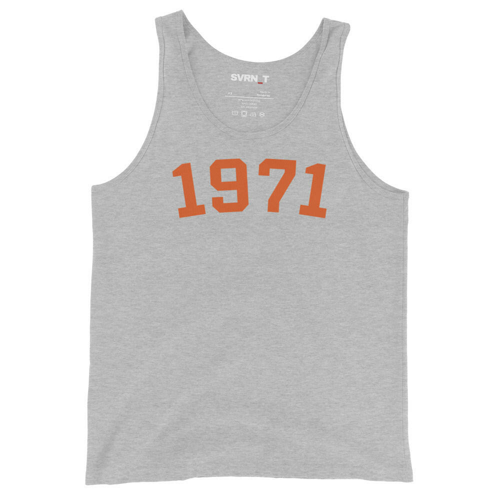 1971 / Men's Bitcoin Tank Top - SVRN_T - The Orange Habit