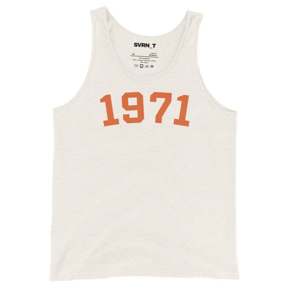 1971 / Men's Bitcoin Tank Top - SVRN_T - The Orange Habit