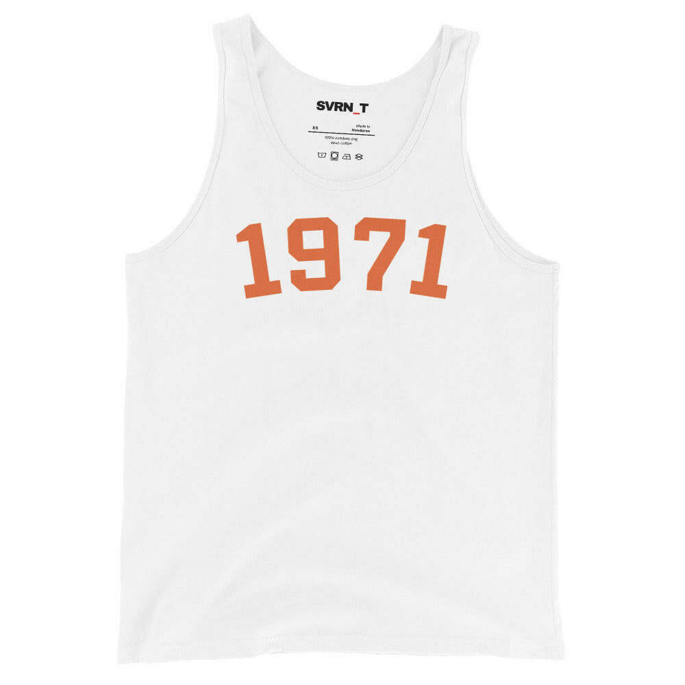 1971 / Men's Bitcoin Tank Top - SVRN_T - The Orange Habit