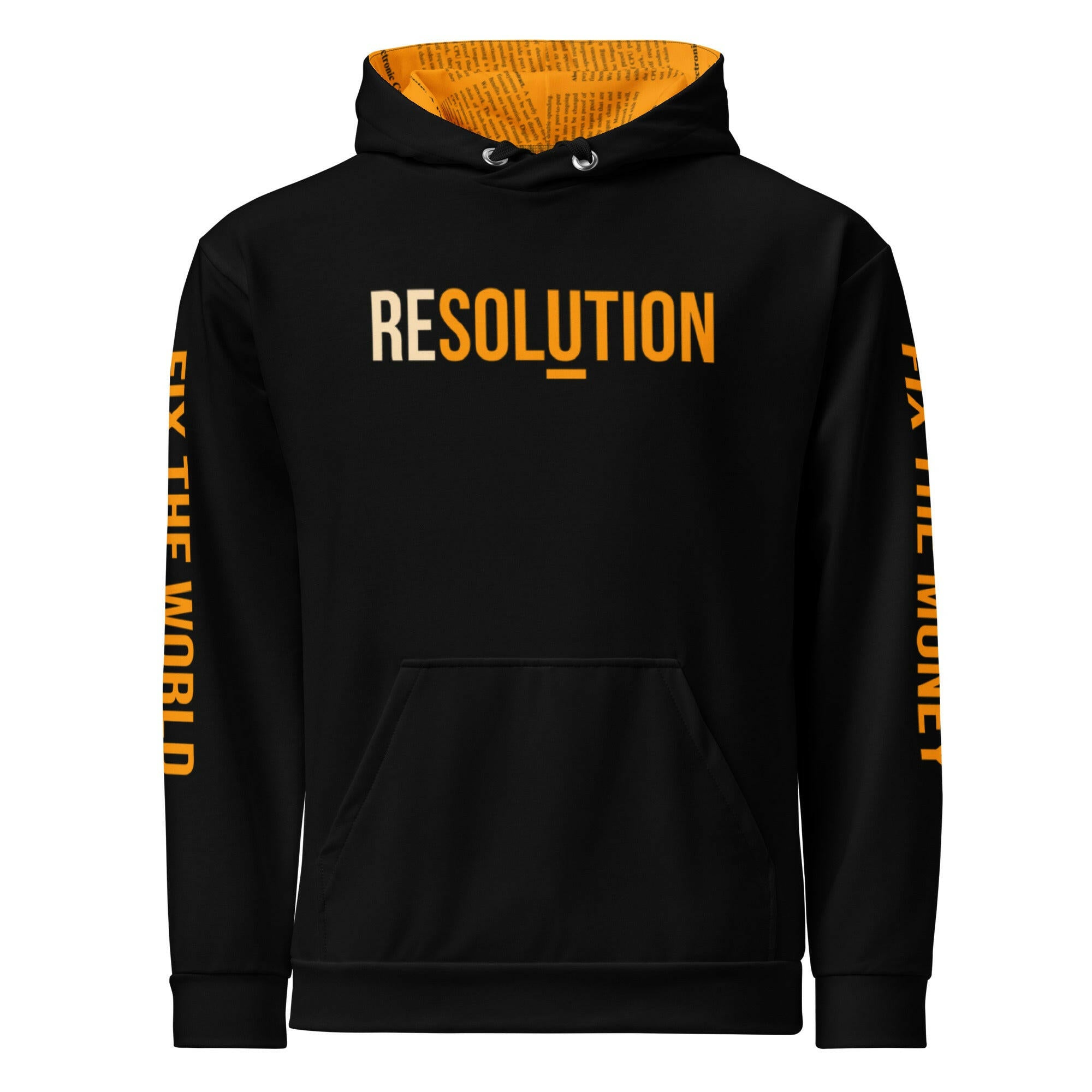 RESOLUTION / Premium Bitcoin Hoodie - SVRN_T - The Orange Habit