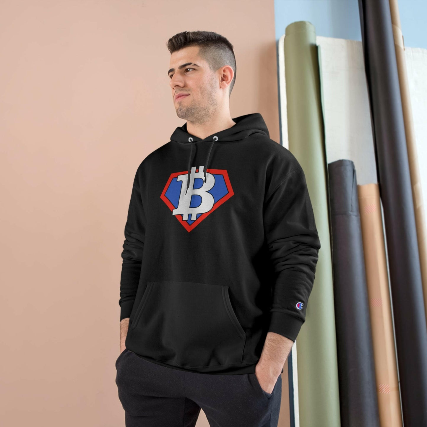 SUPER B / Champion Bitcoin Hoodie - SVRN_T - The Orange Habit