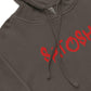 SATOSHI Red / Embroidered Luxe Bitcoin Hoodie - SVRN_T - The Orange Habit