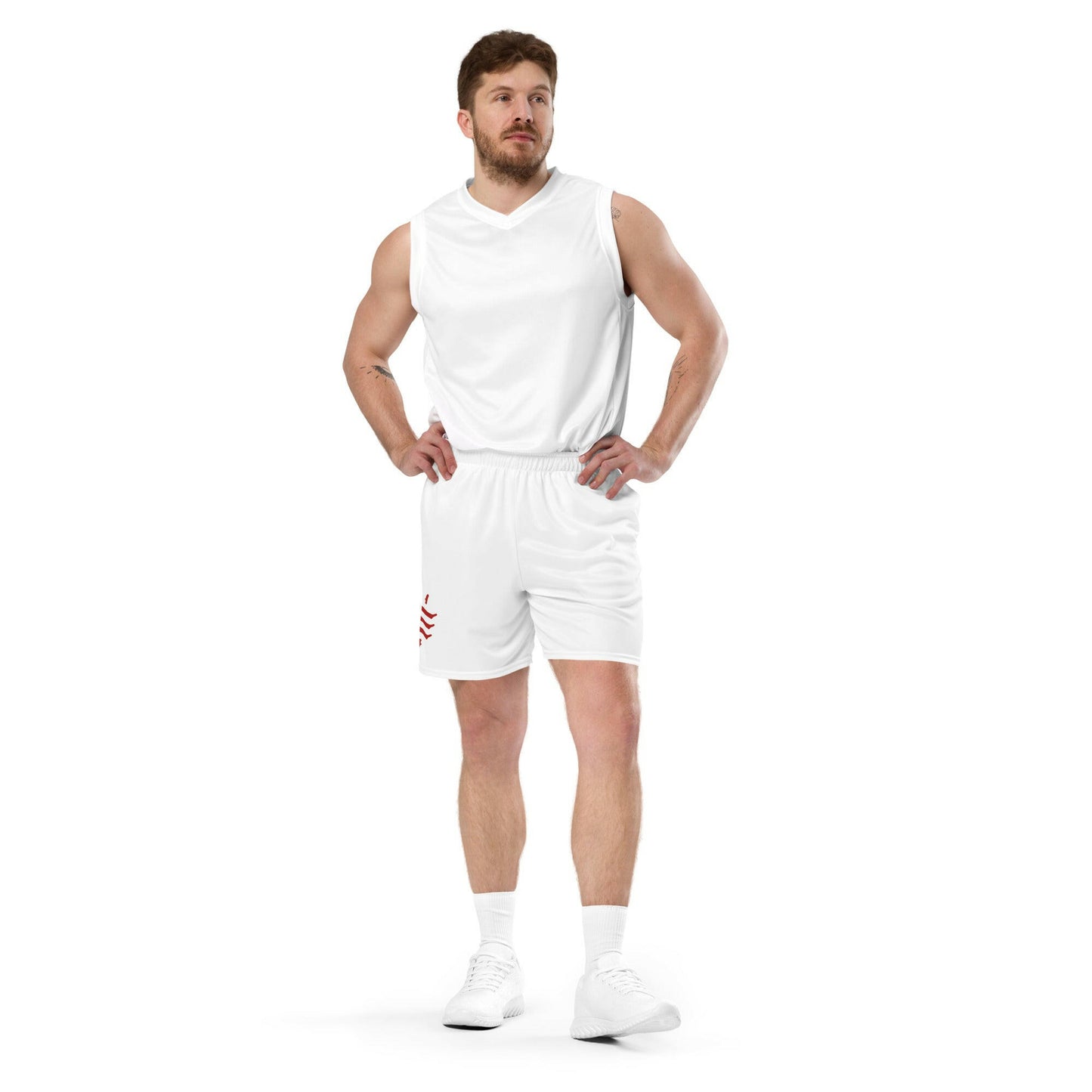 SATOSHI RED / Mesh Shorts - SVRN_T - The Orange Habit