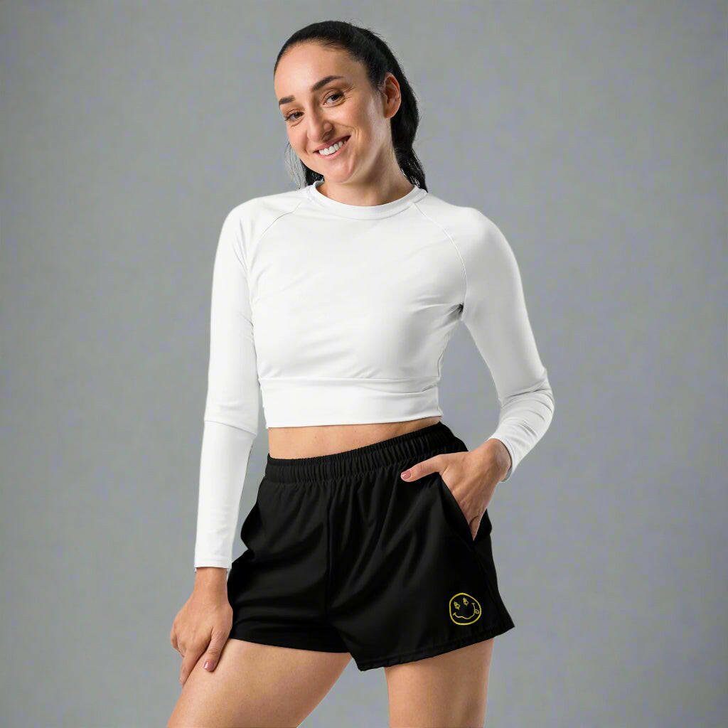 Satoshi Smiles / Unisex Bitcoin Shorts by SVRN_T - SVRN_T - The Orange Habit