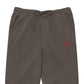 SATOSHI RED / Embroidered Luxe Bitcoin Sweatpants - SVRN_T - The Orange Habit