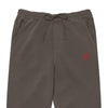 SATOSHI RED / Embroidered Luxe Bitcoin Sweatpants - SVRN_T - The Orange Habit