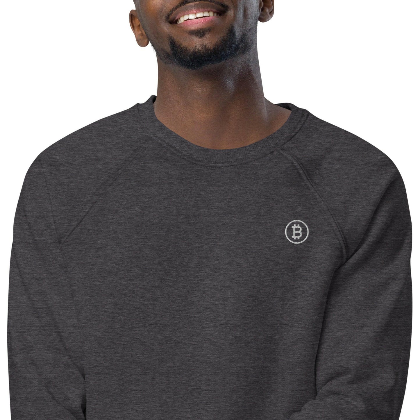 Branded / Organic Raglan Bitcoin Sweatshirt - SVRN_T - The Orange Habit