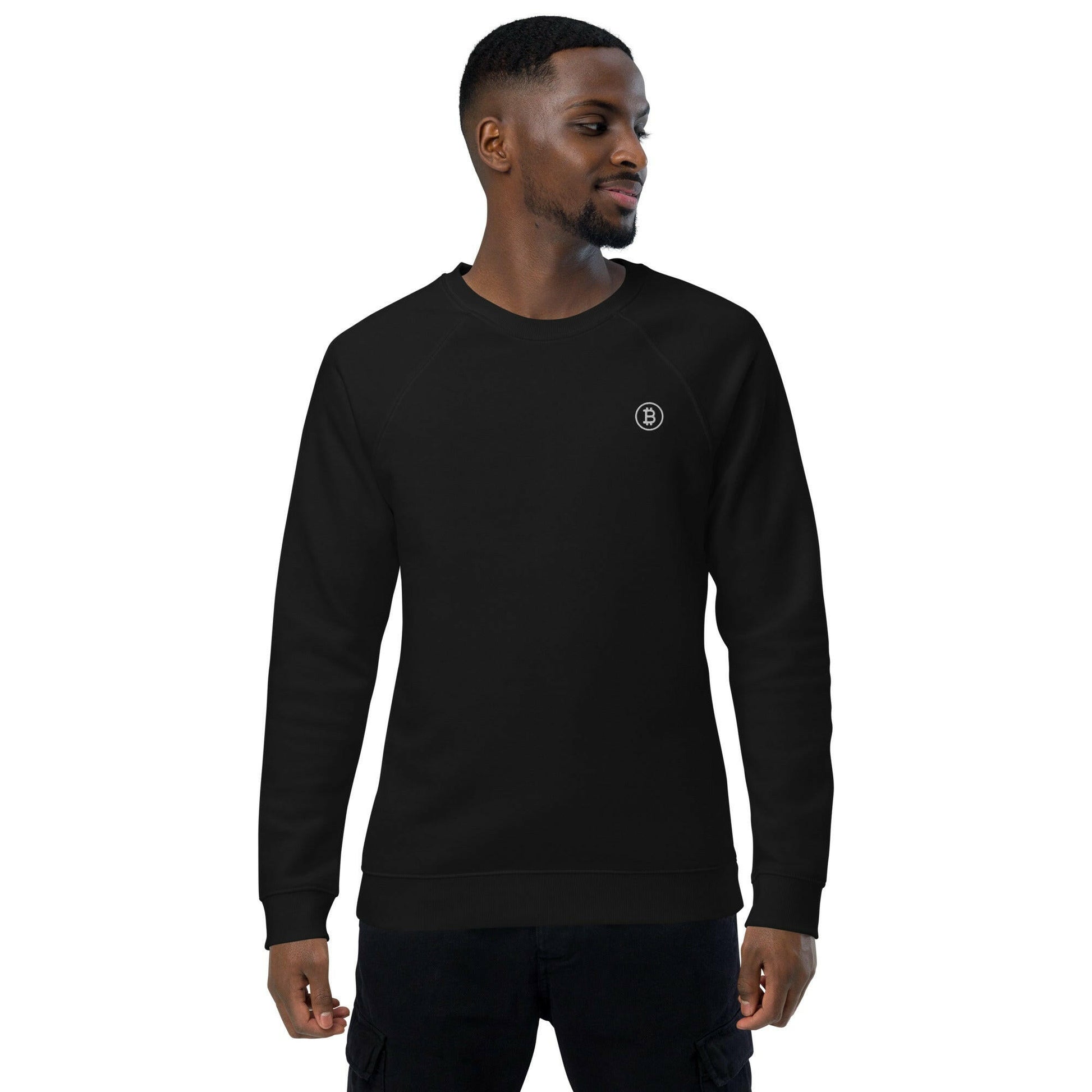 Branded / Organic Raglan Bitcoin Sweatshirt - SVRN_T - The Orange Habit